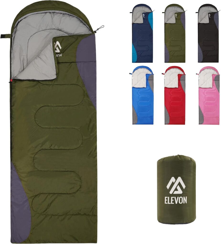 Elevon Sleeping Bag for Adults Teens Kids Cold Warm Weather