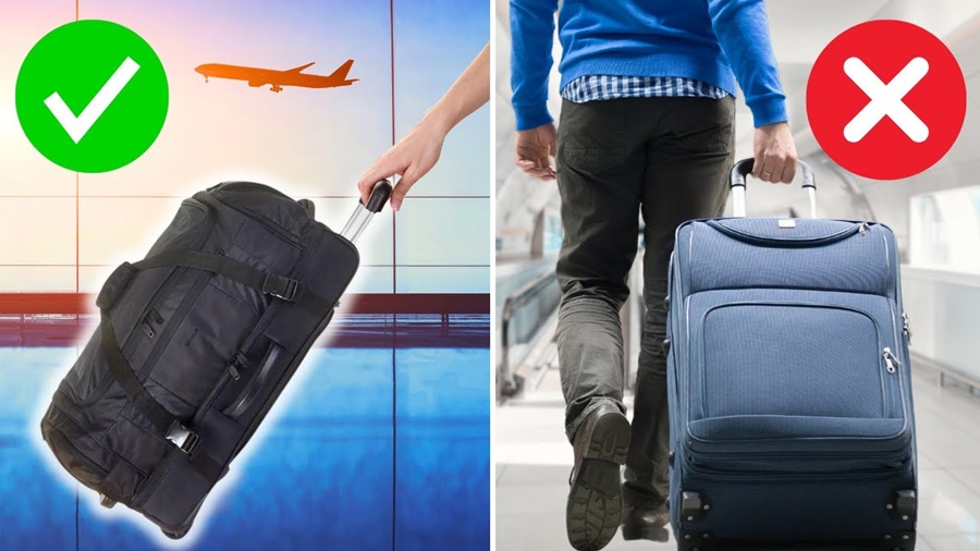 rolling duffel bag vs carry-on suitcase